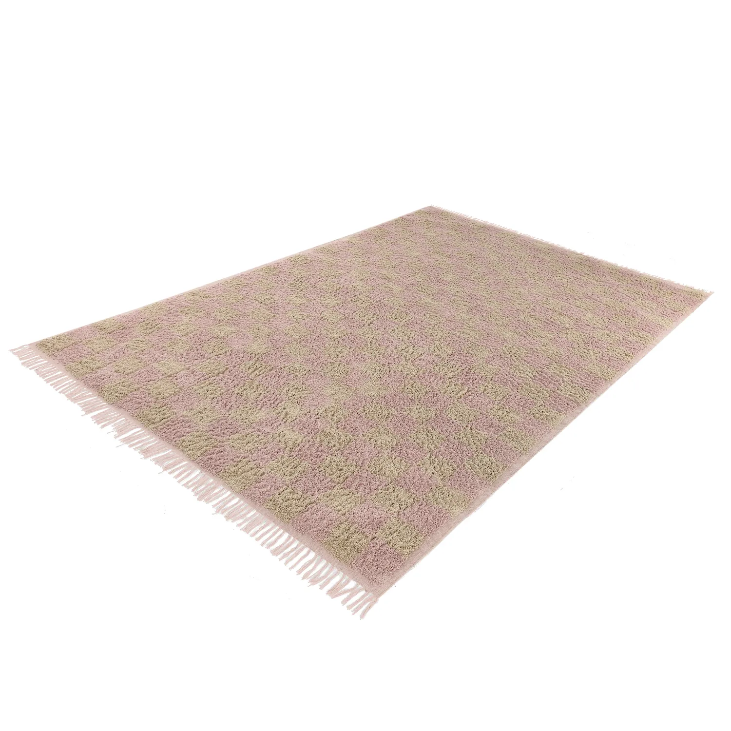 Shaggy rugs - Elsey Natural Cotton Shaggy (pink/orange)