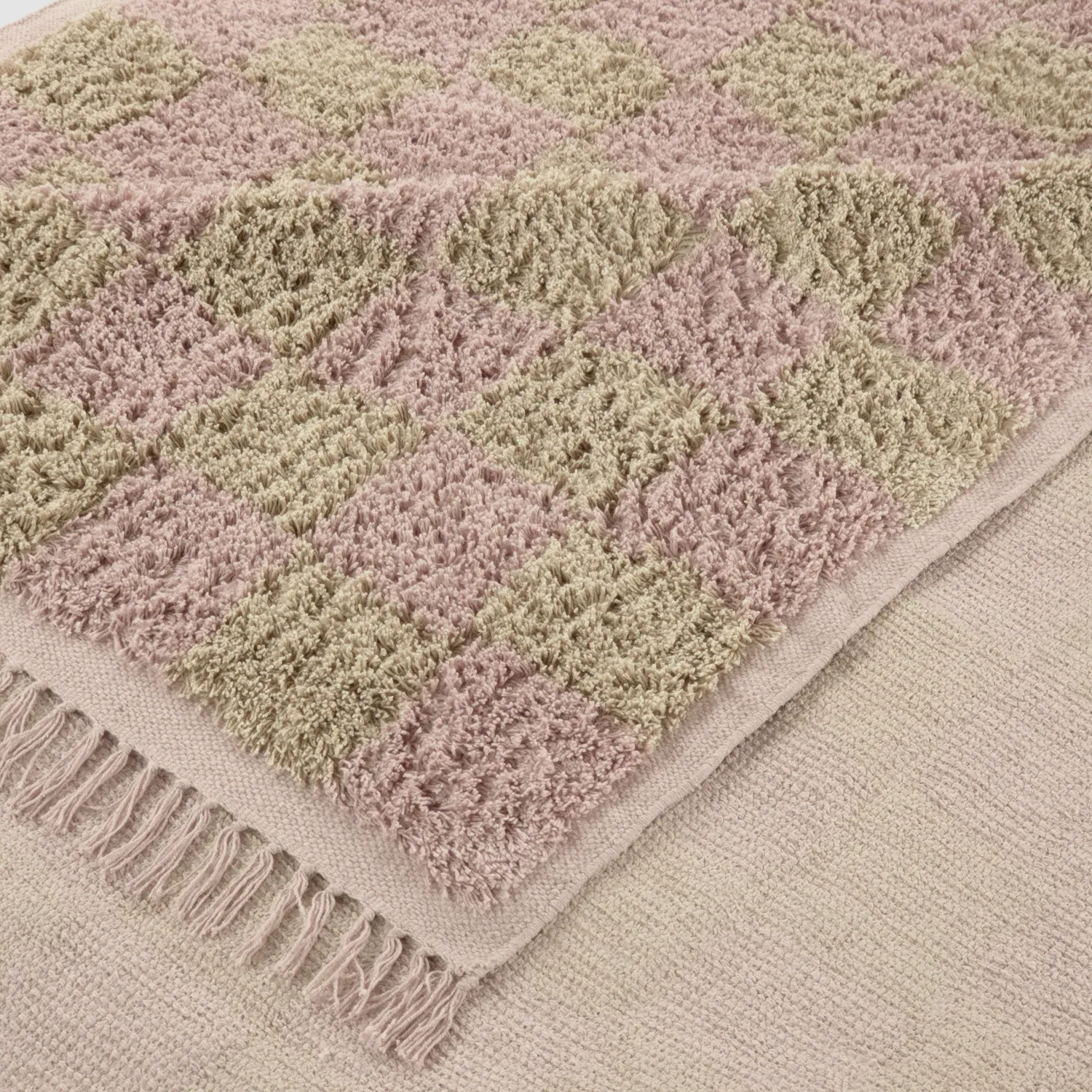 Shaggy rugs - Elsey Natural Cotton Shaggy (pink/orange)