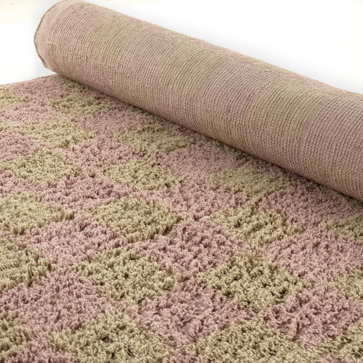 Shaggy rugs - Elsey Natural Cotton Shaggy (pink/orange)