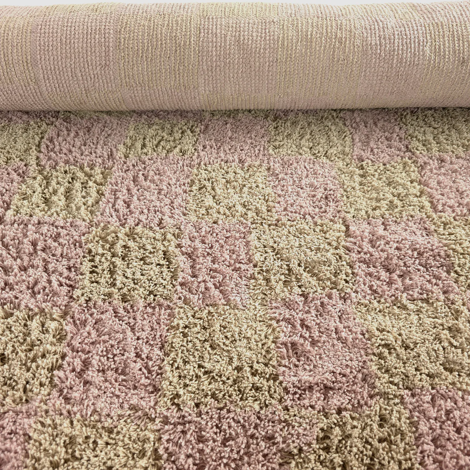 Shaggy rugs - Elsey Natural Cotton Shaggy (pink/orange)