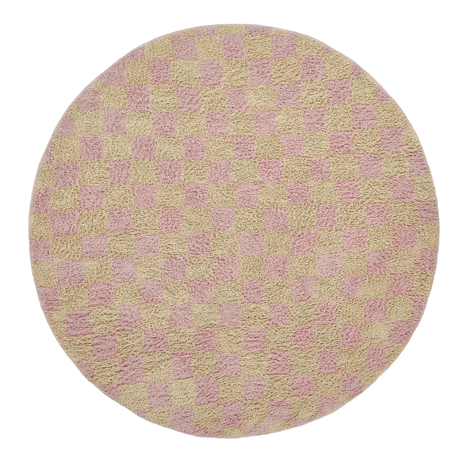 Round rug - Elsey Natural Cotton Shaggy (pink/orange)
