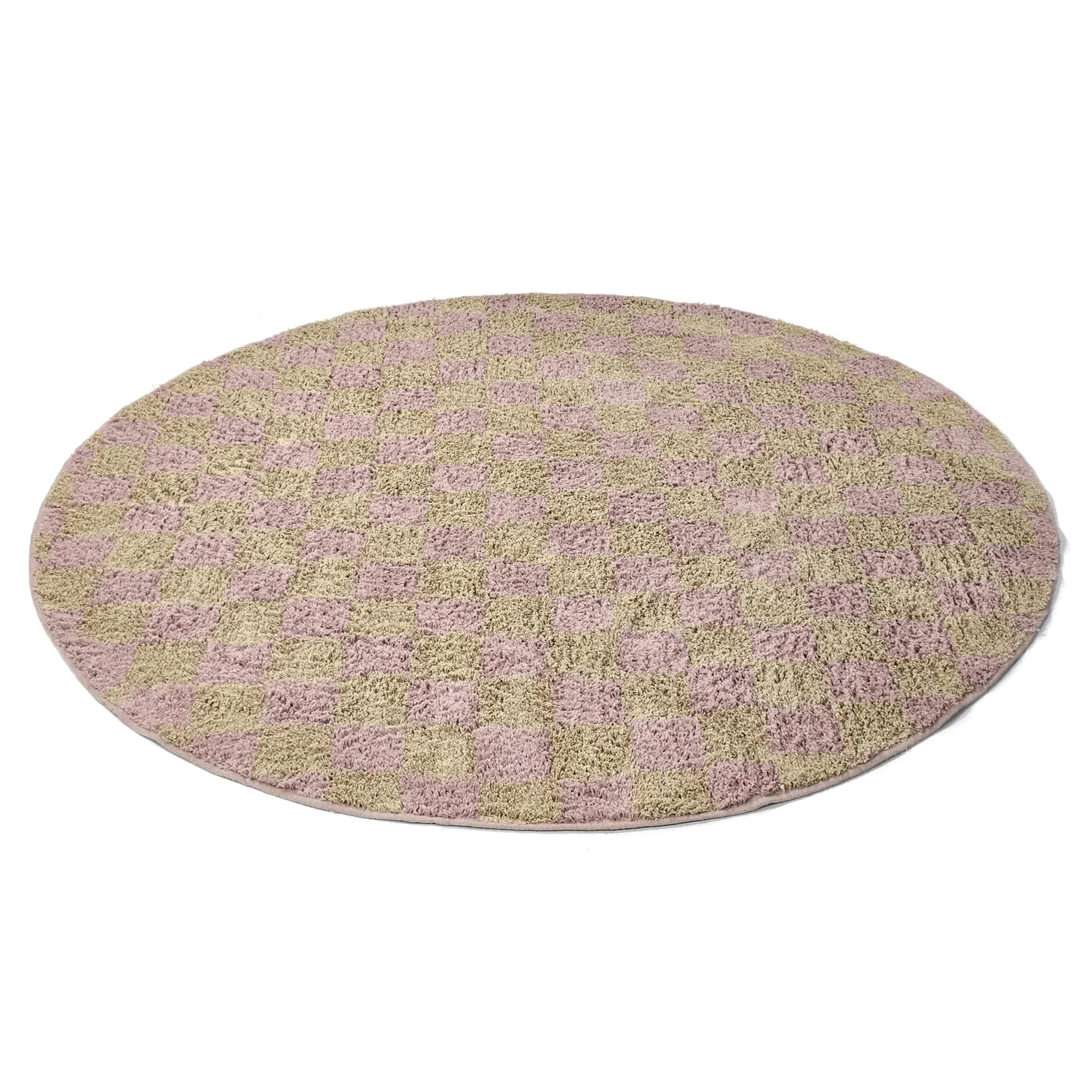 Round rug - Elsey Natural Cotton Shaggy (pink/orange)
