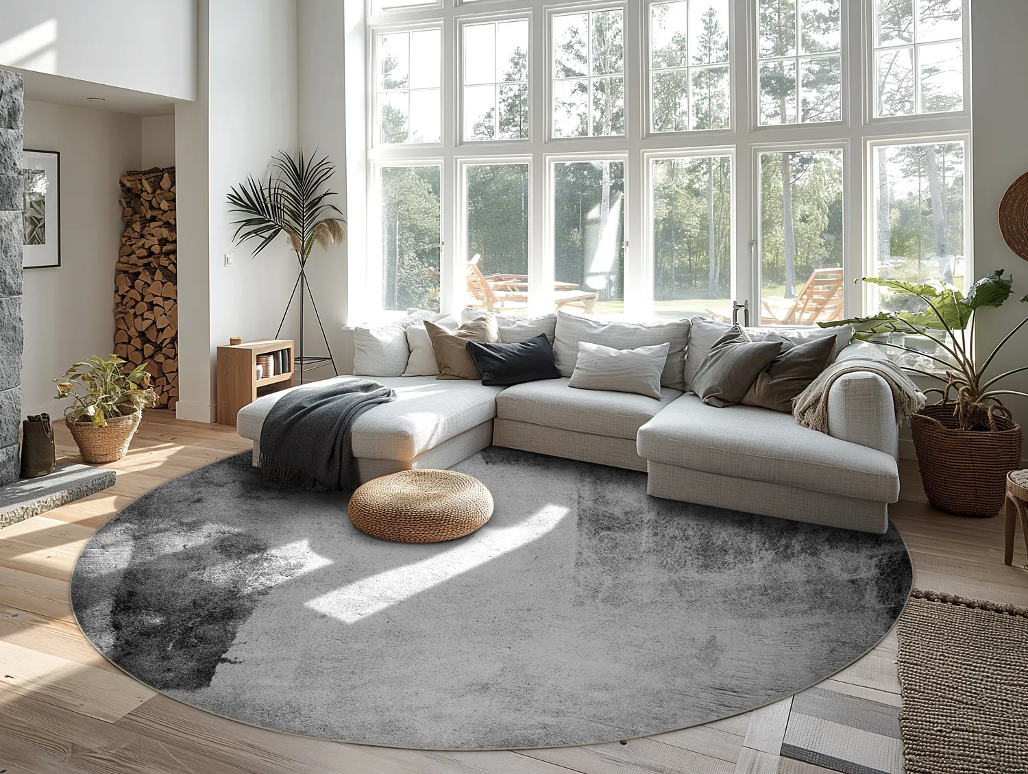 Round rug - Esperia (grey)