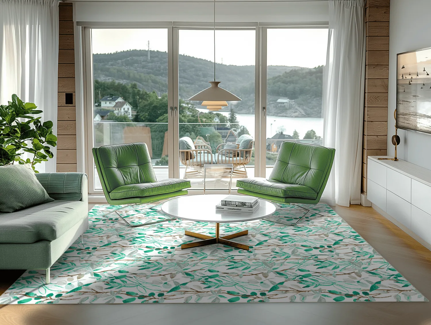Wilton rug - Evelina (green/multi)