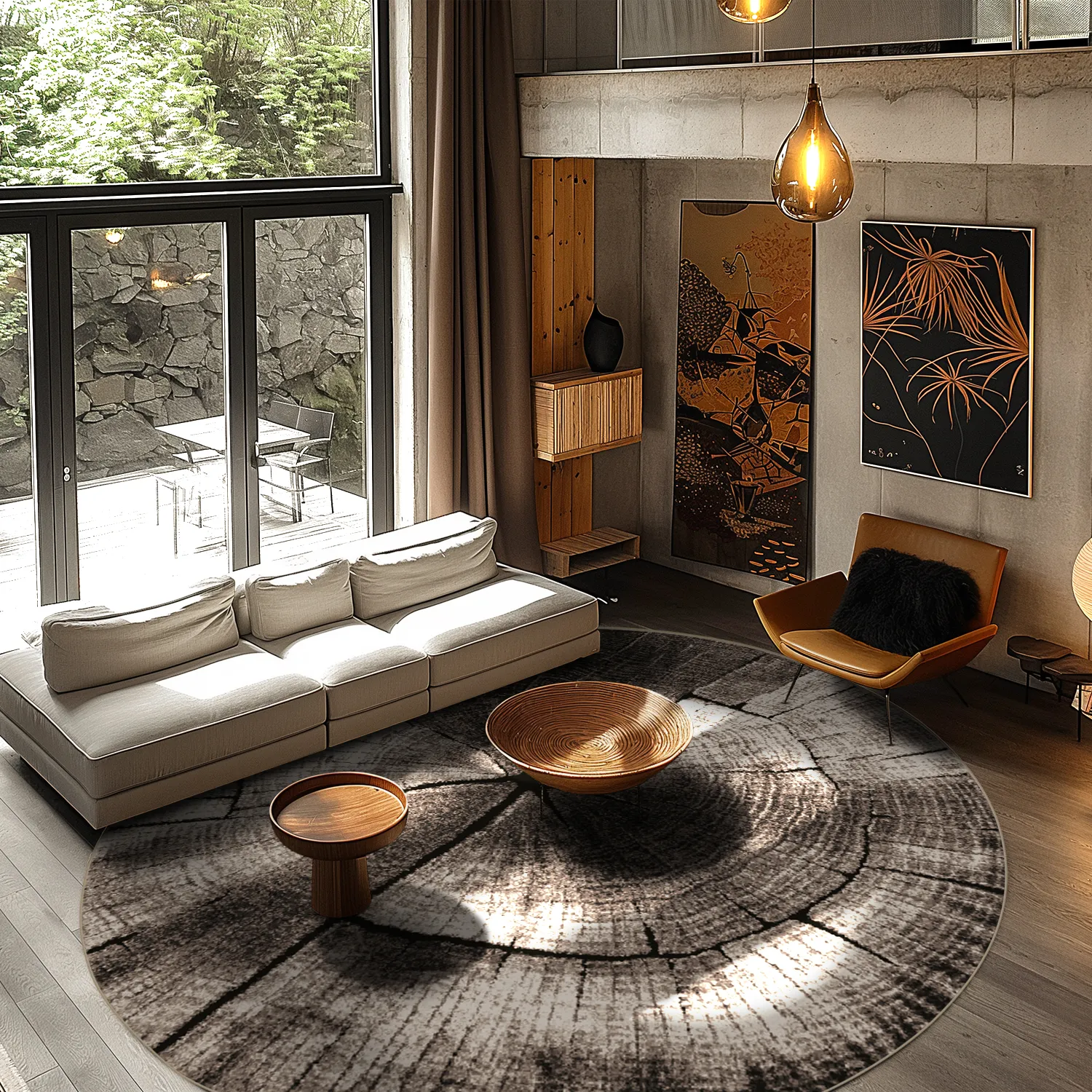 Round rug - Event (grey)