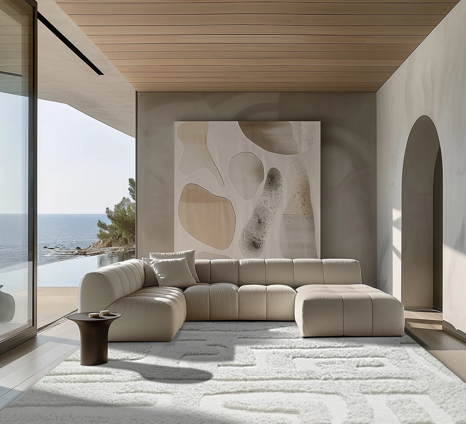 Shaggy rugs - Fallon Natural Cotton Shaggy (offwhite)