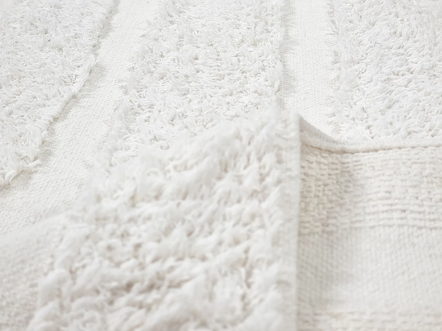 Shaggy rugs - Fallon Natural Cotton Shaggy (offwhite)