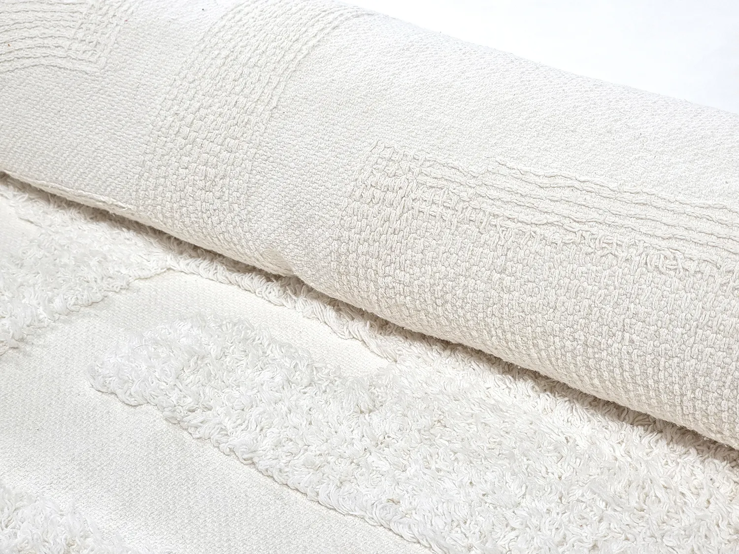Shaggy rugs - Fallon Natural Cotton Shaggy (offwhite)
