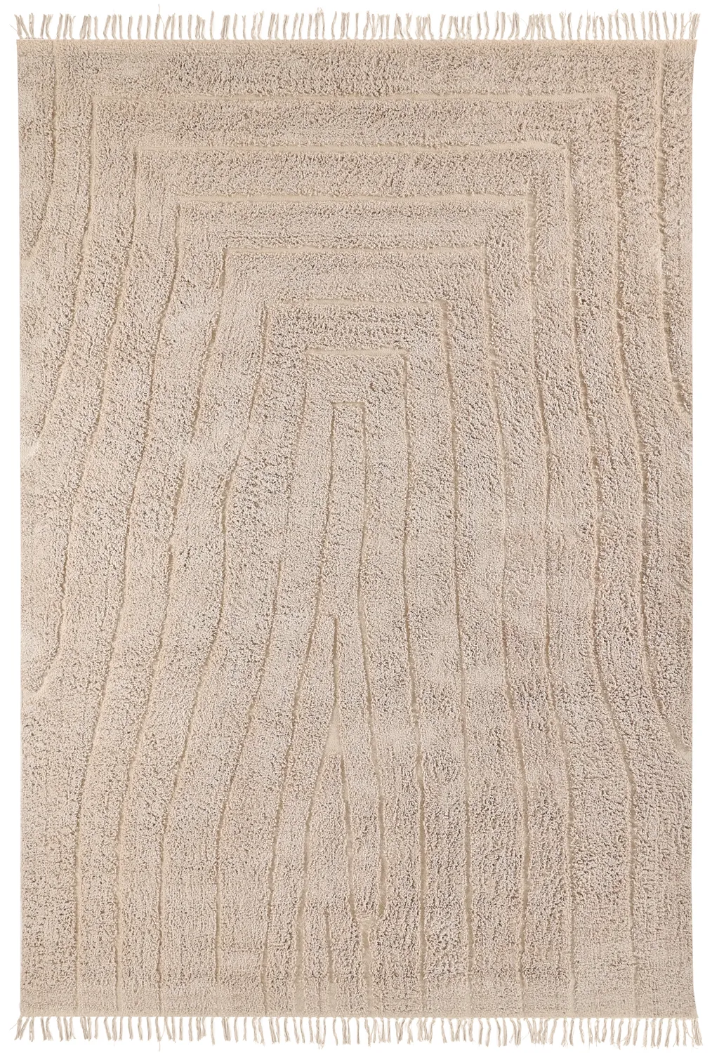 Shaggy rugs - Farley Natural Cotton Shaggy (beige)