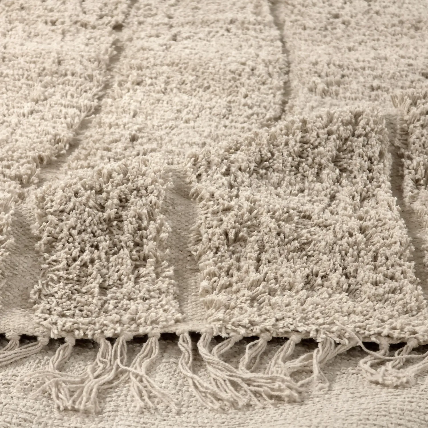 Shaggy rugs - Farley Natural Cotton Shaggy (beige)