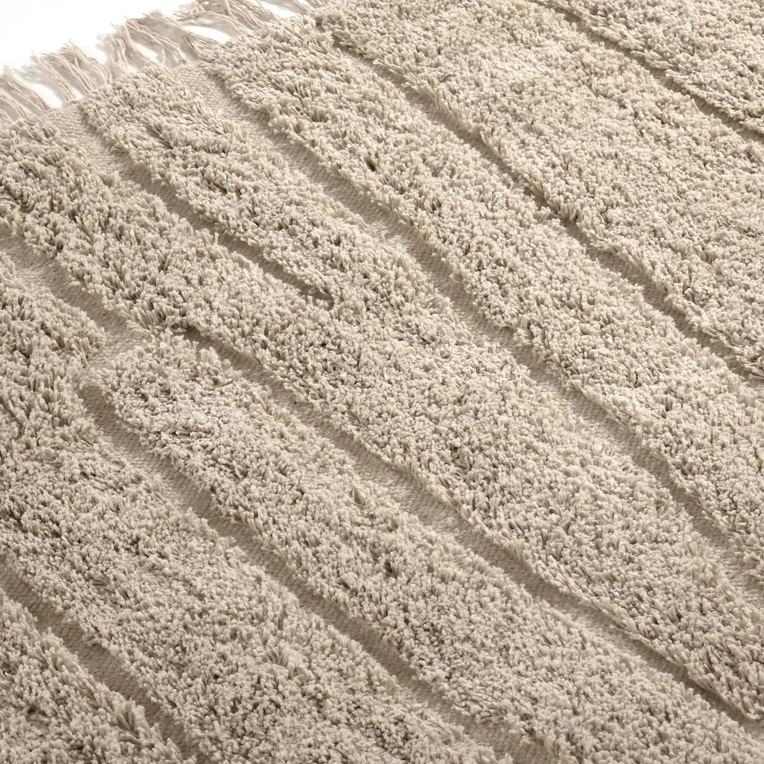 Shaggy rugs - Farley Natural Cotton Shaggy (beige)