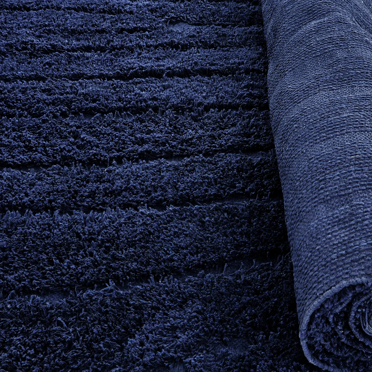 Shaggy rugs - Farley Natural Cotton Shaggy (blue)