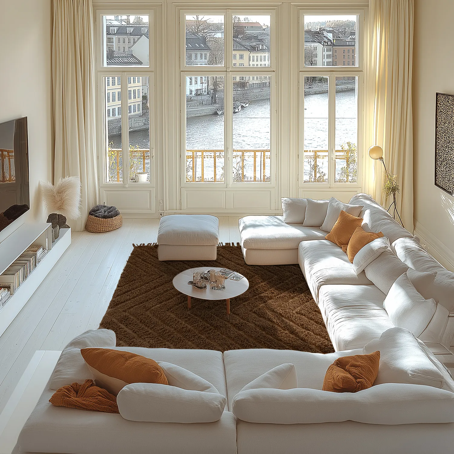 Shaggy rugs - Farley Natural Cotton Shaggy (brown)