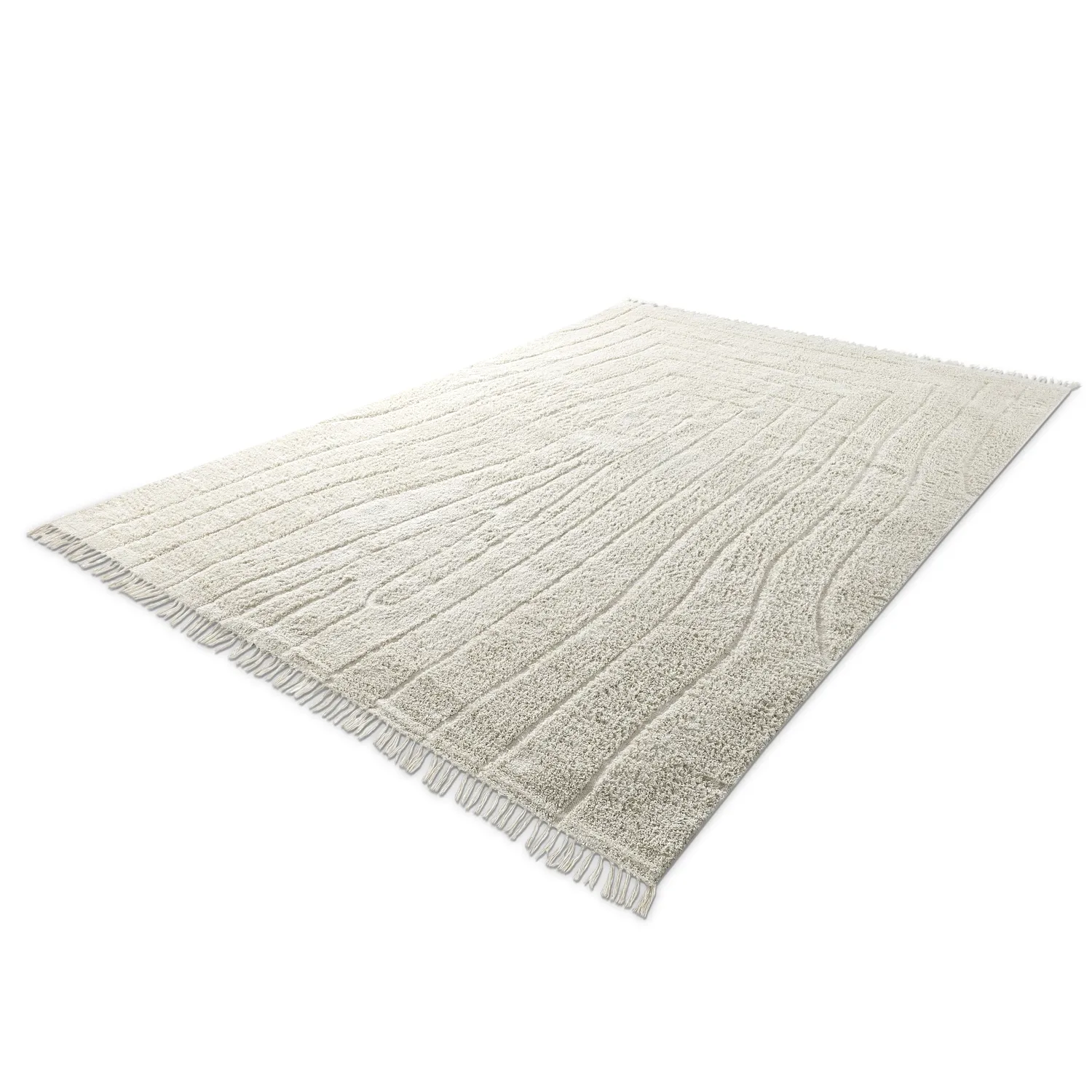 Shaggy rugs - Farley Natural Cotton Shaggy (off-white)