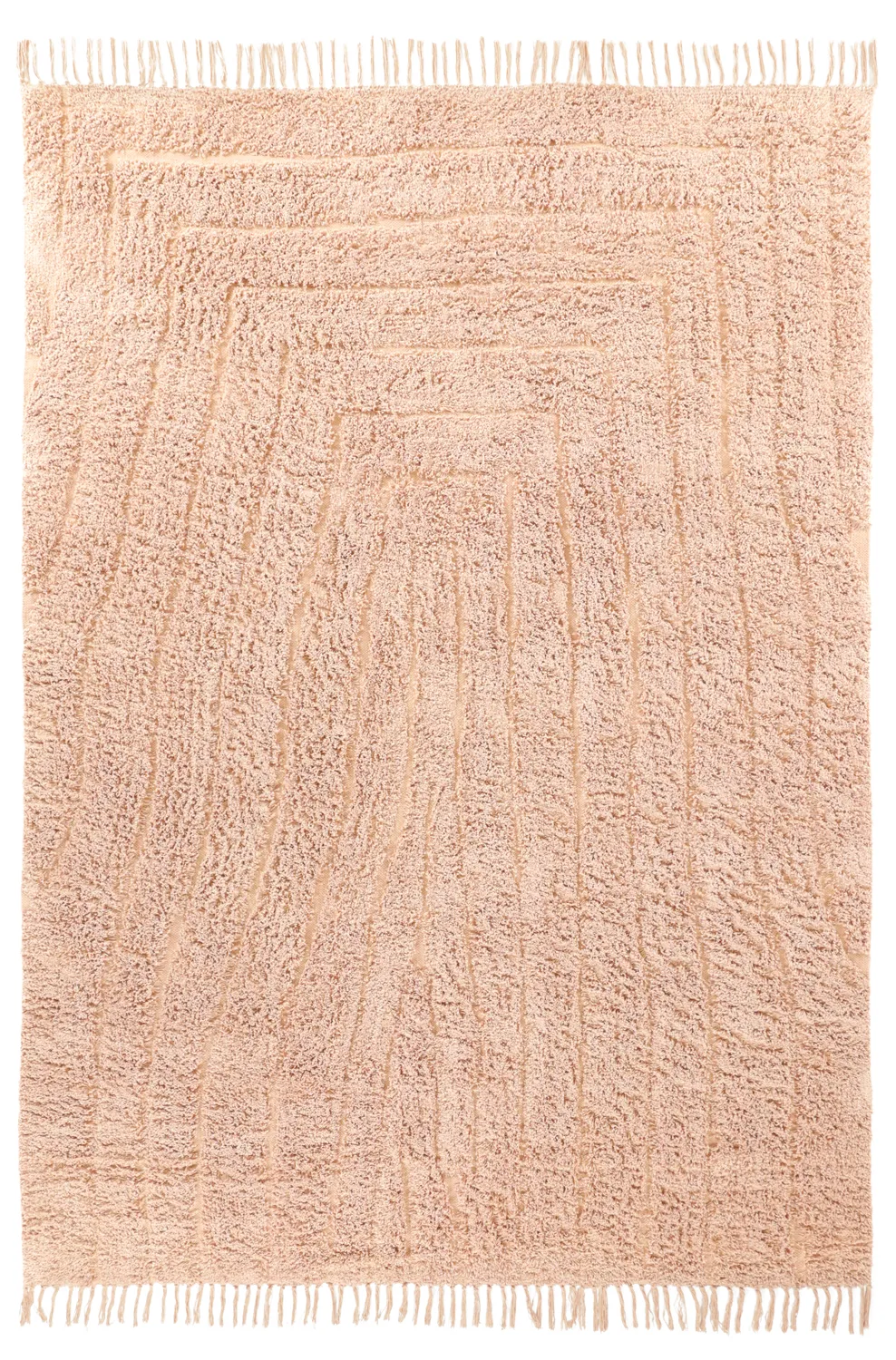 Shaggy rugs - Farley Natural Cotton Shaggy (pink)