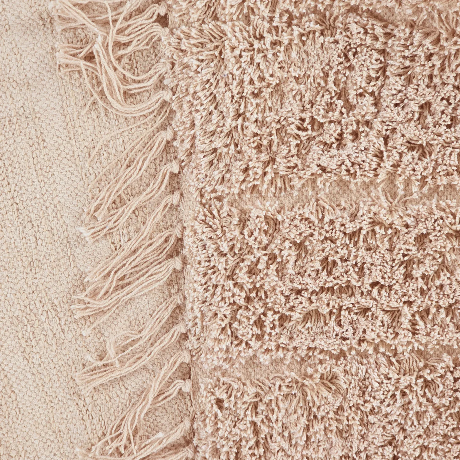 Shaggy rugs - Farley Natural Cotton Shaggy (pink)
