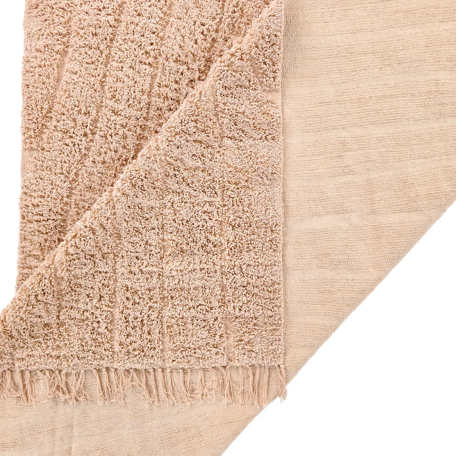 Shaggy rugs - Farley Natural Cotton Shaggy (pink)