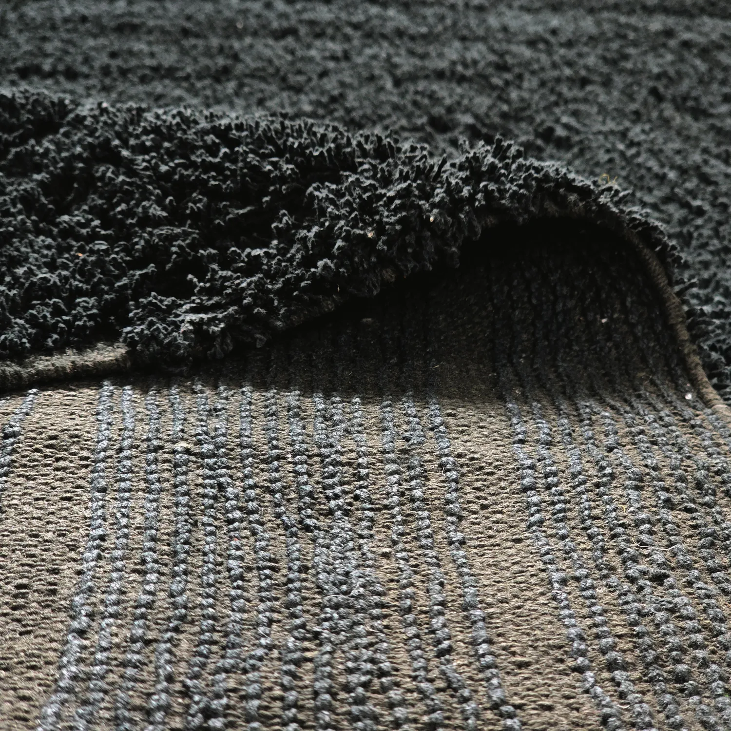 Shaggy rugs - Farley Natural Cotton Shaggy (black)