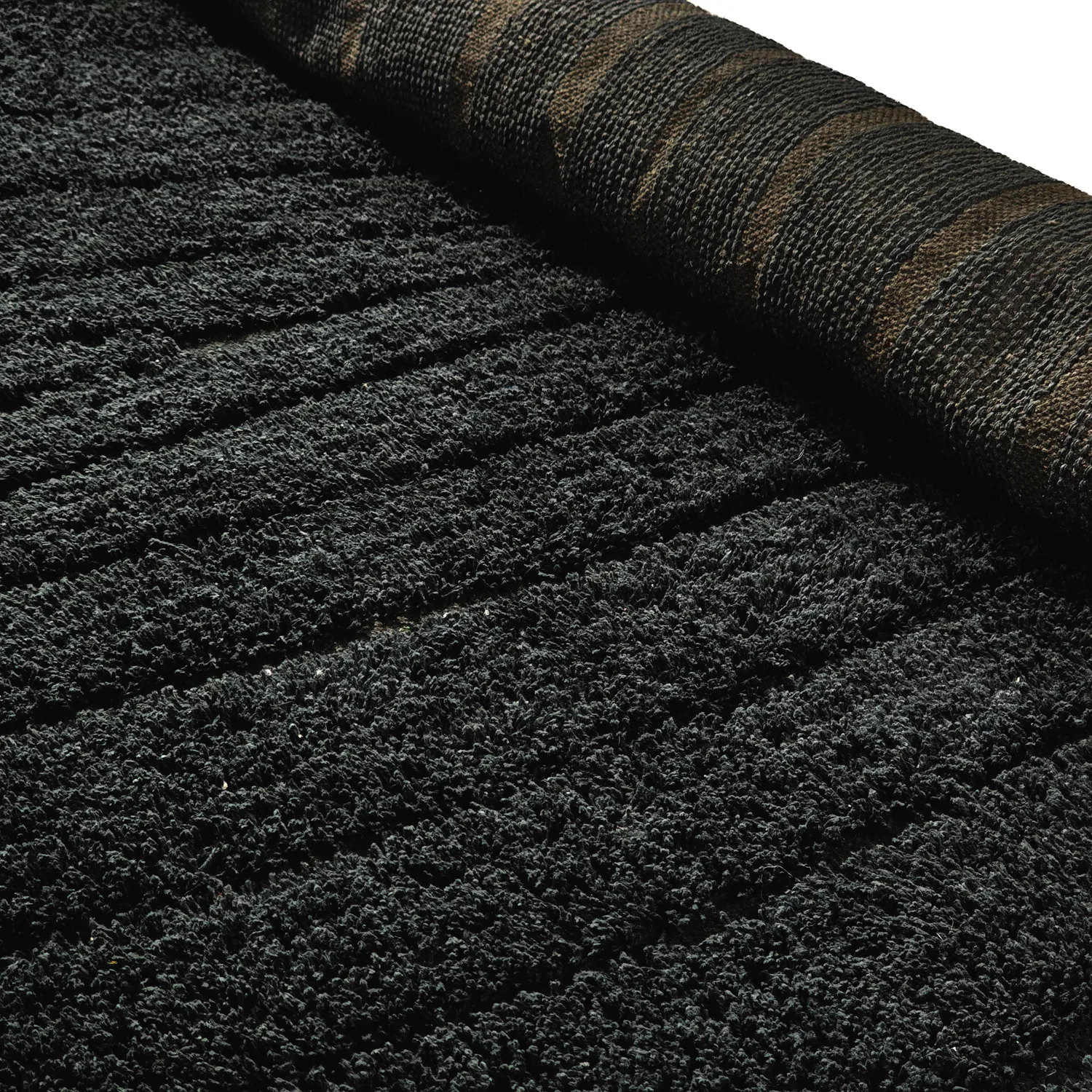 Shaggy rugs - Farley Natural Cotton Shaggy (black)