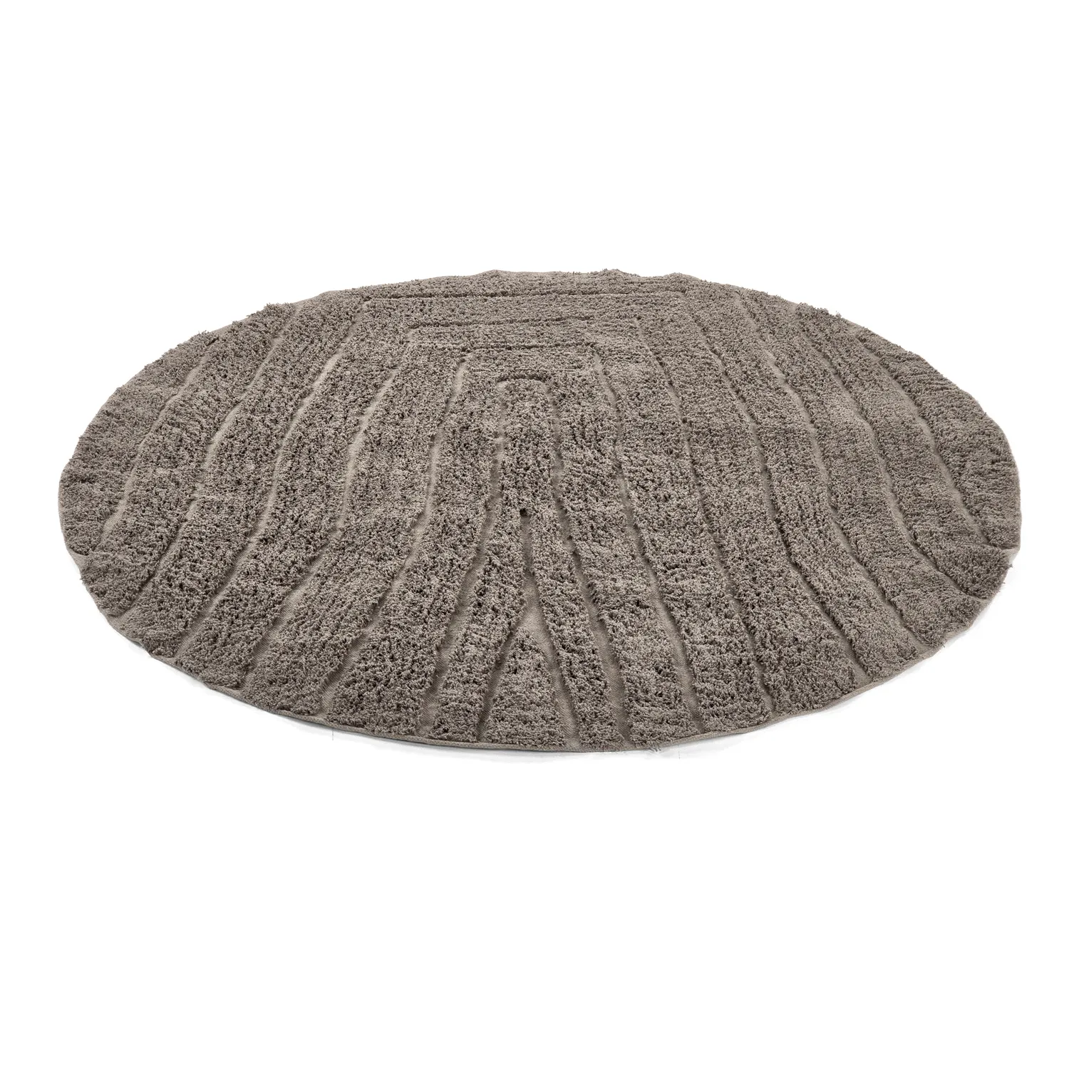 Round rug - Farley Natural Cotton Shaggy (taupe)