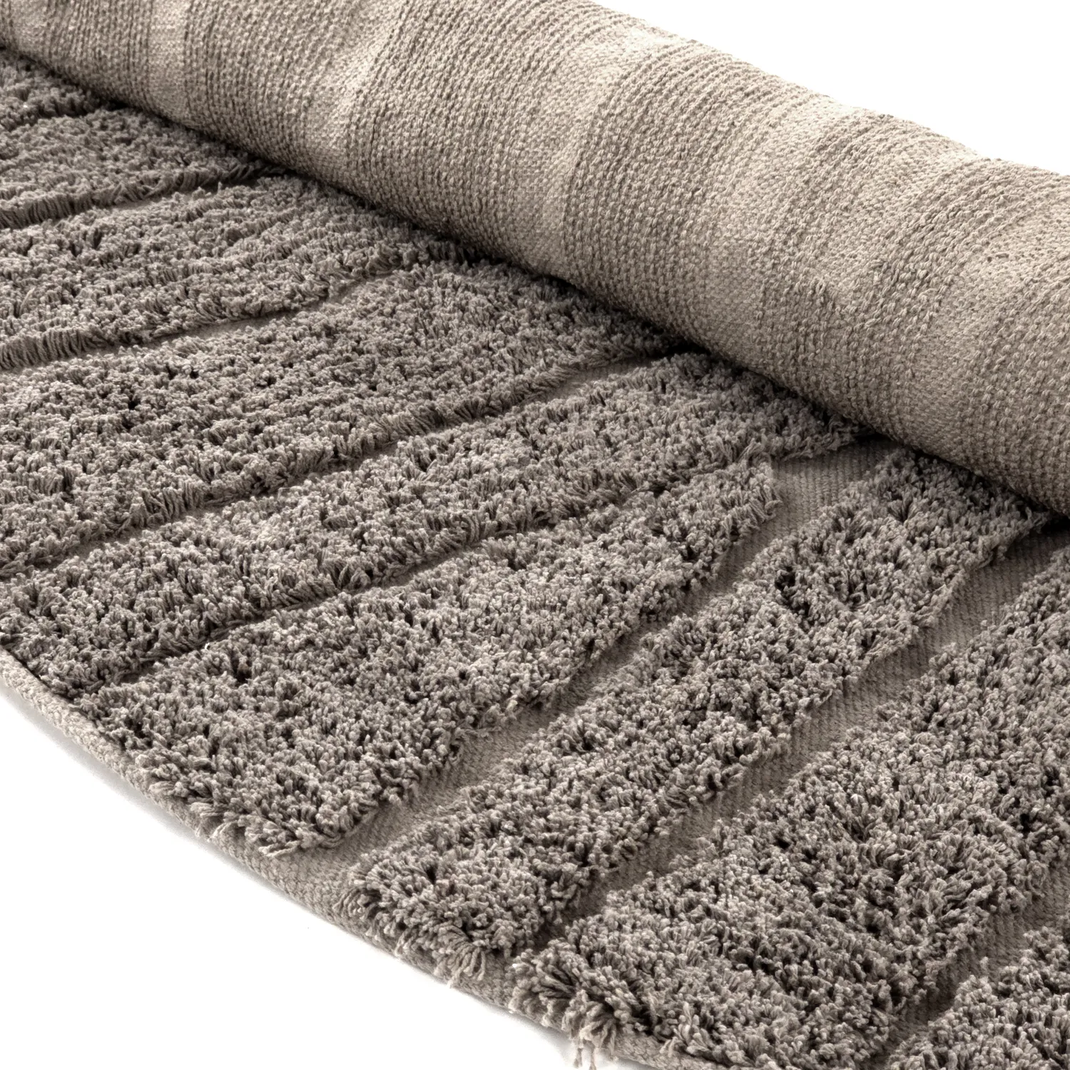 Round rug - Farley Natural Cotton Shaggy (taupe)