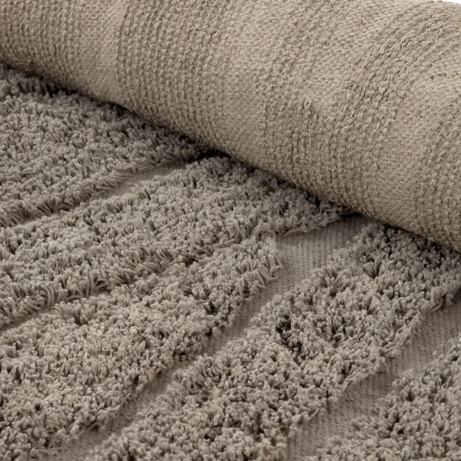 Round rug - Farley Natural Cotton Shaggy (taupe)