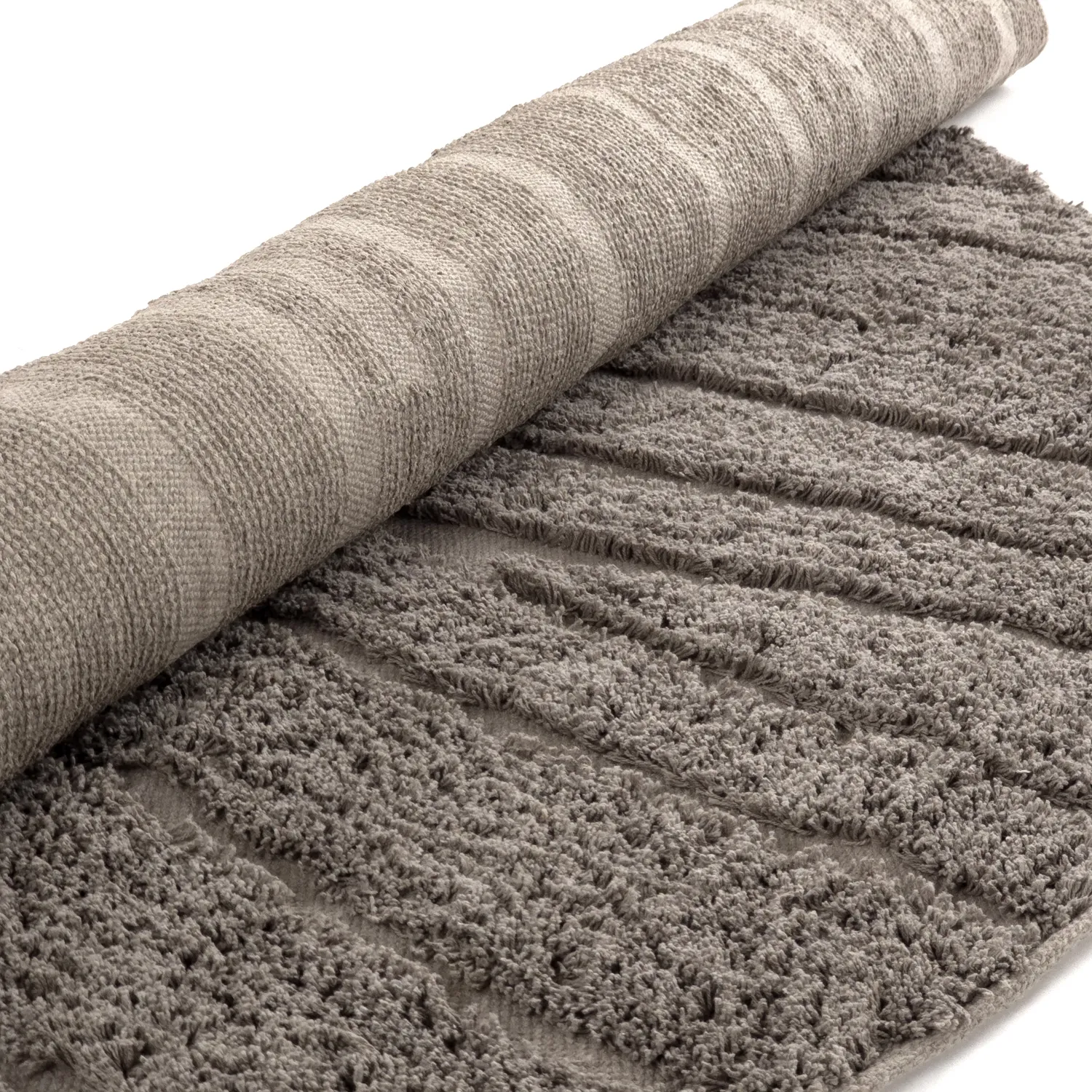 Round rug - Farley Natural Cotton Shaggy (taupe)