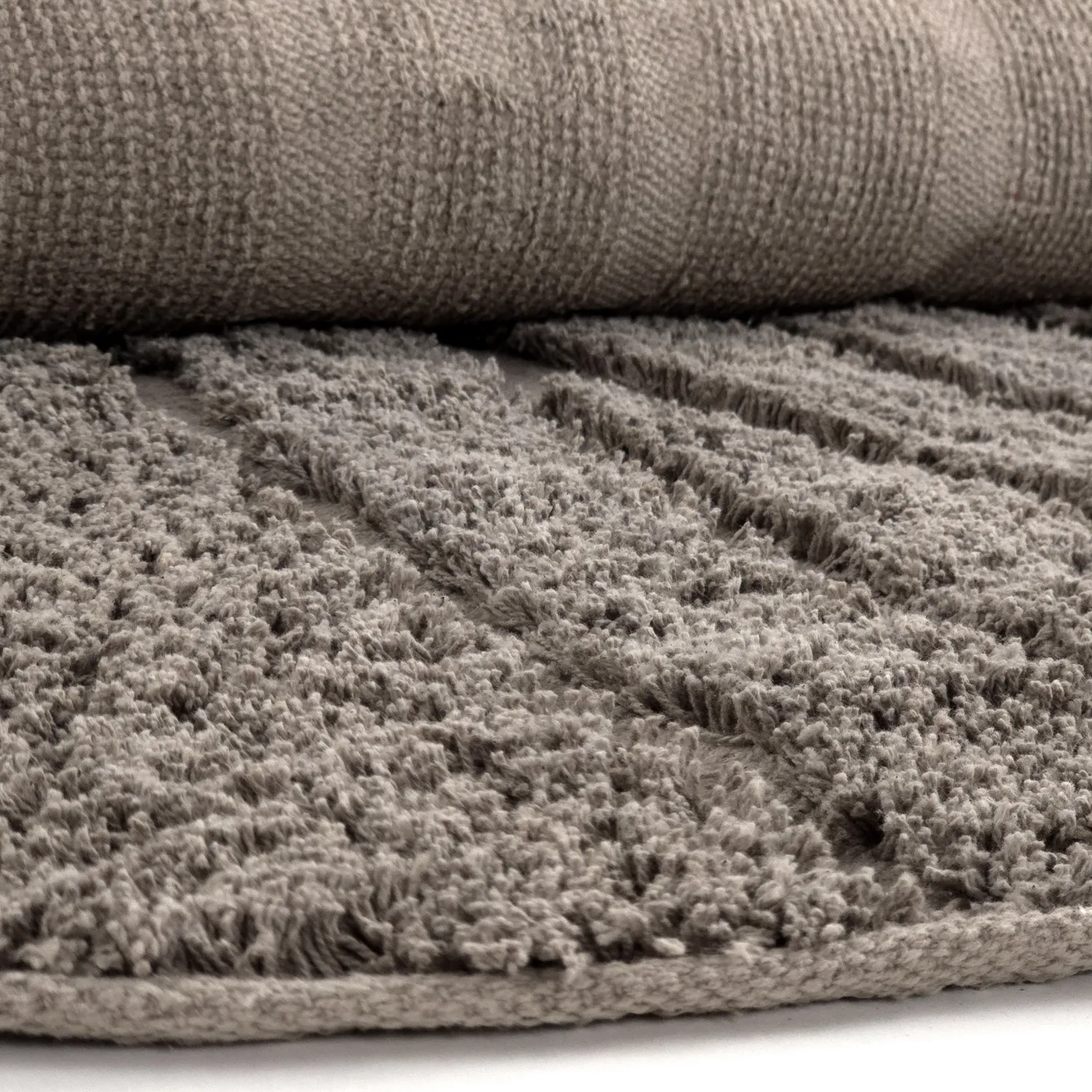 Round rug - Farley Natural Cotton Shaggy (taupe)