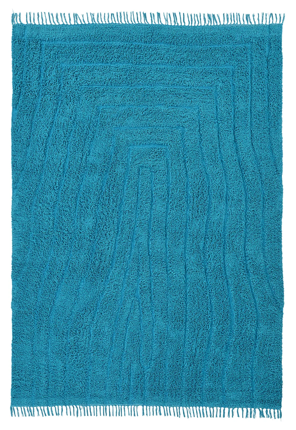 Shaggy rugs - Farley Natural Cotton Shaggy (turquoise)