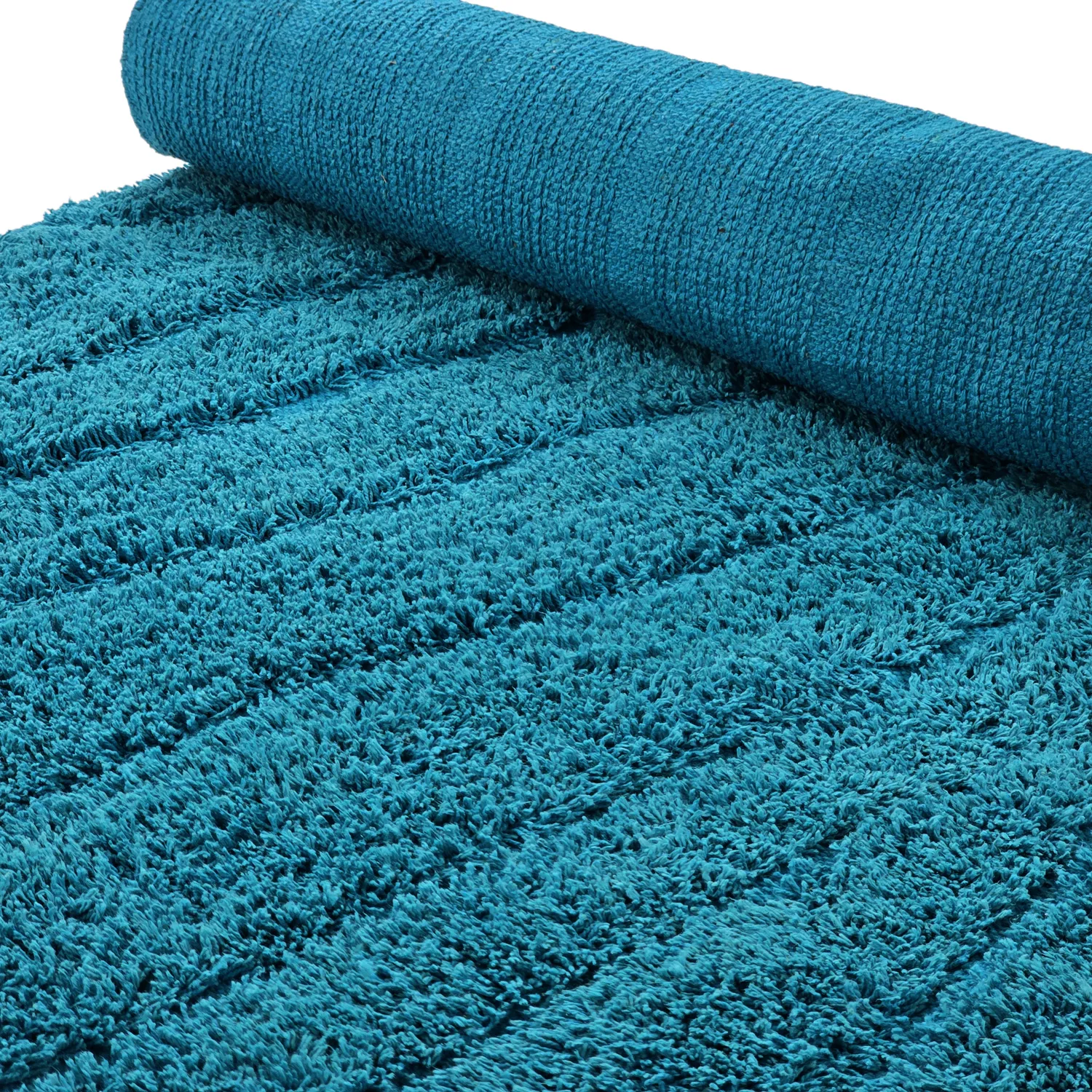 Shaggy rugs - Farley Natural Cotton Shaggy (turquoise)