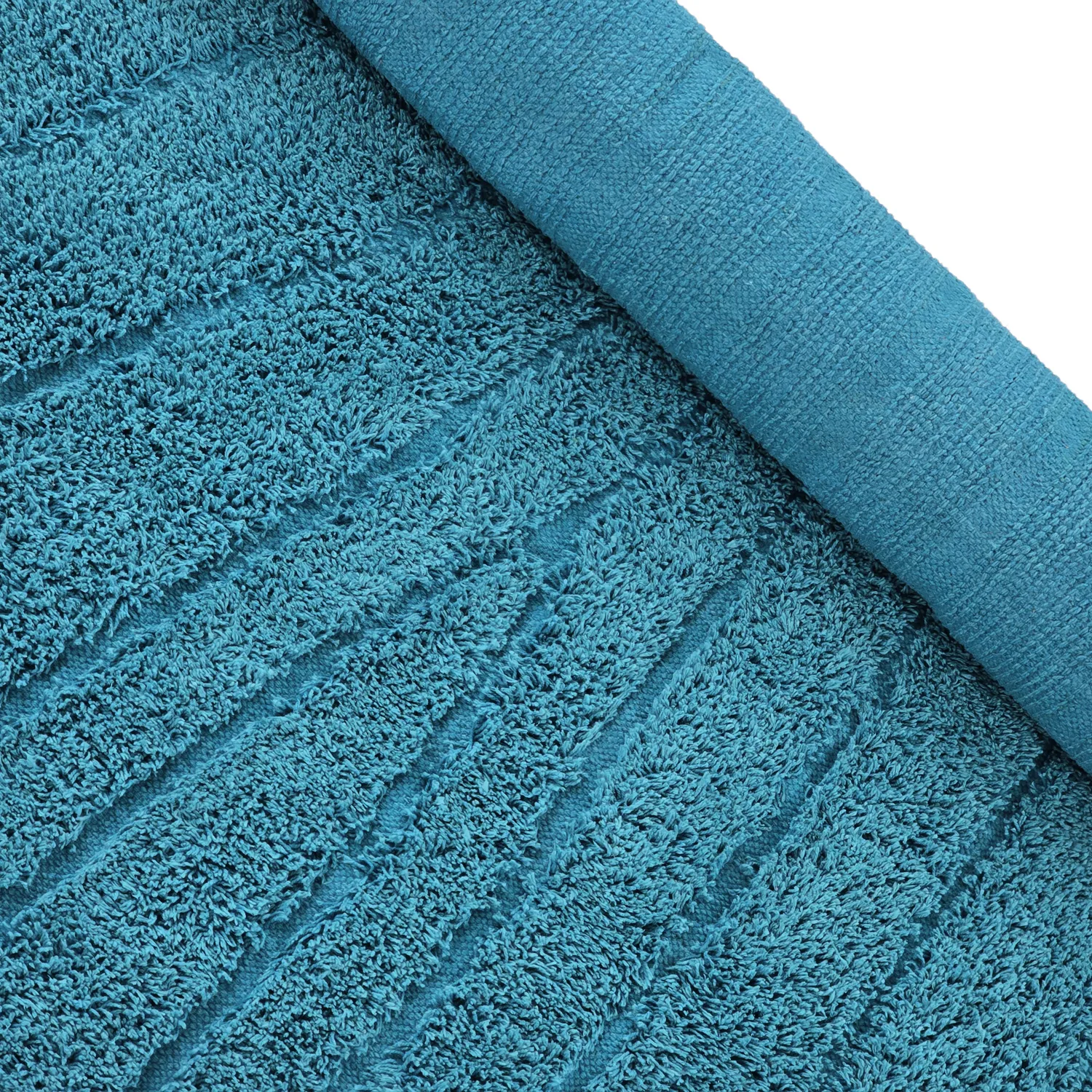 Shaggy rugs - Farley Natural Cotton Shaggy (turquoise)