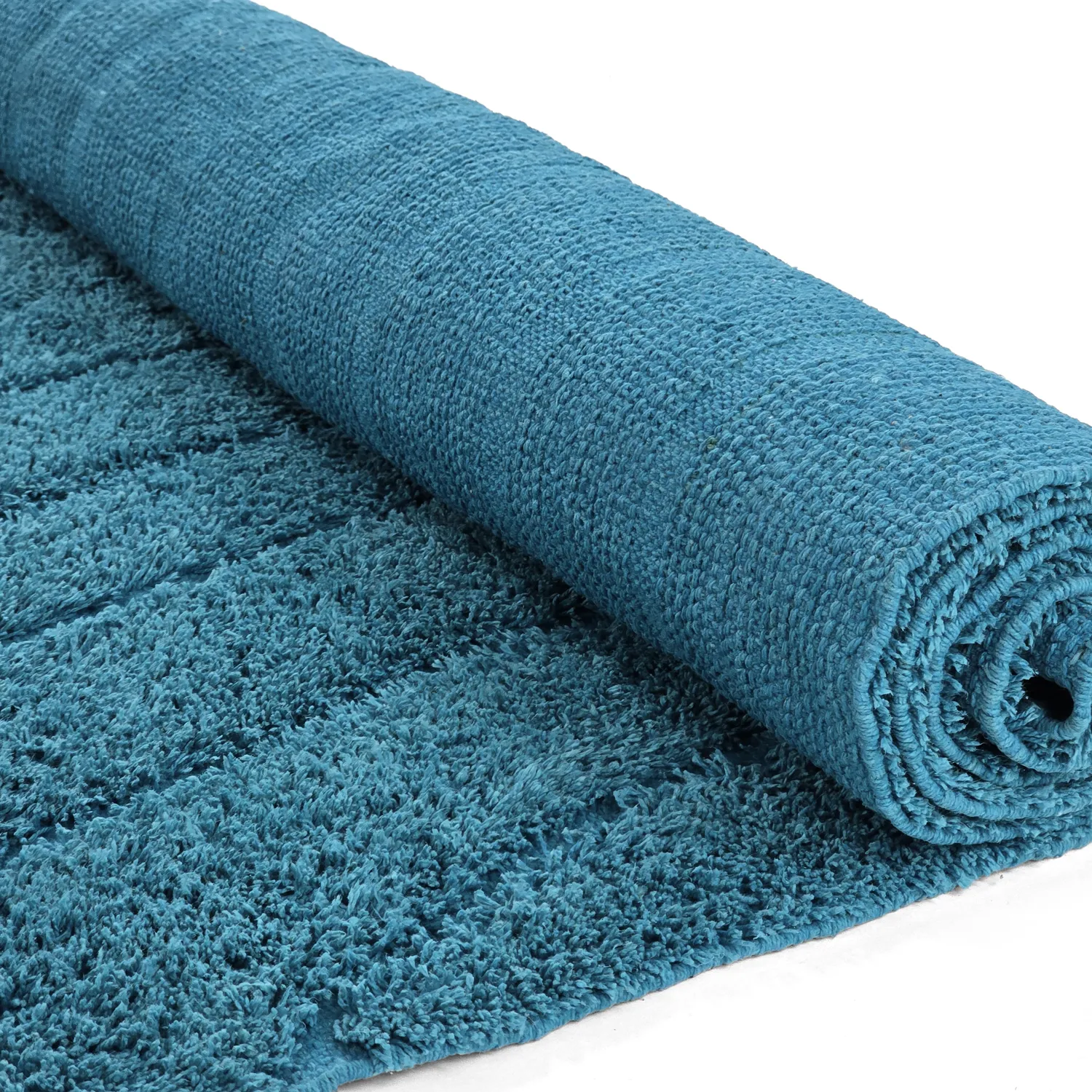 Shaggy rugs - Farley Natural Cotton Shaggy (turquoise)