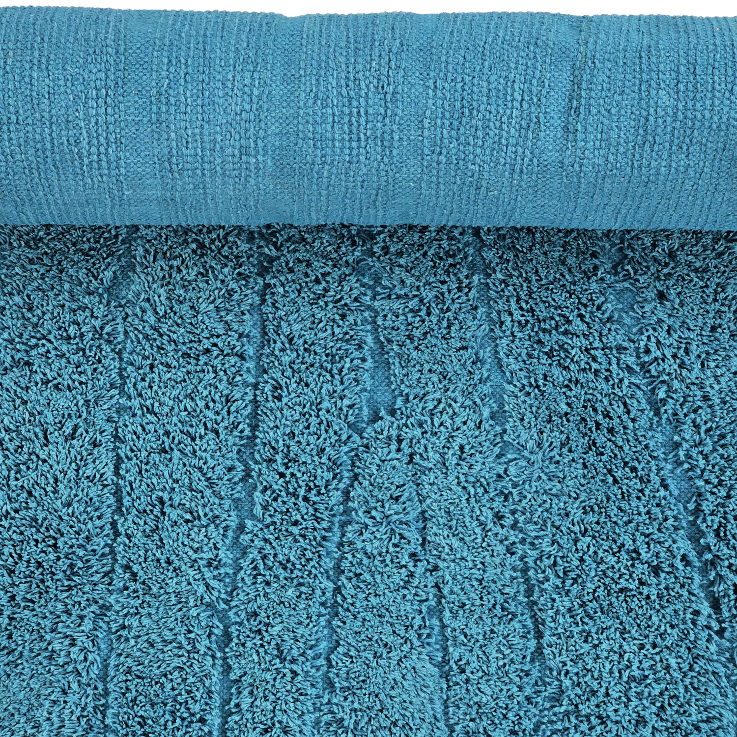 Shaggy rugs - Farley Natural Cotton Shaggy (turquoise)