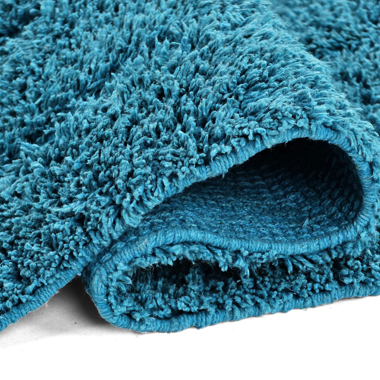 Shaggy rugs - Farley Natural Cotton Shaggy (turquoise)
