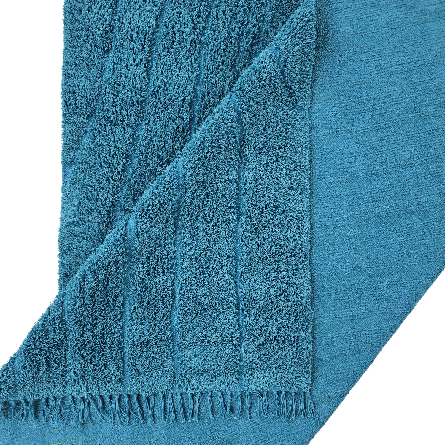 Shaggy rugs - Farley Natural Cotton Shaggy (turquoise)