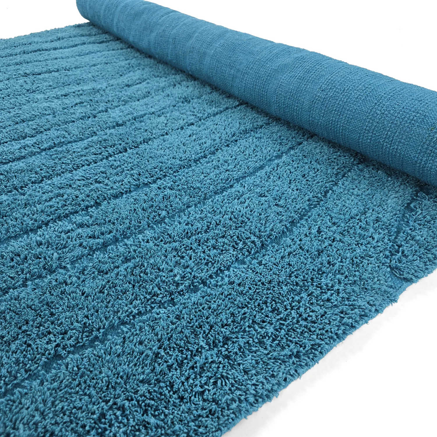 Shaggy rugs - Farley Natural Cotton Shaggy (turquoise)
