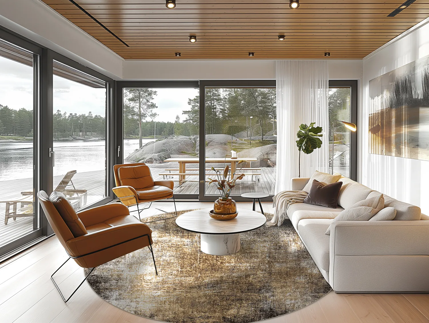 Round rug - Florent (brown)