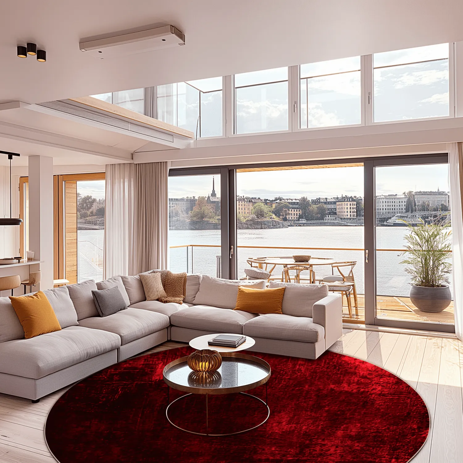 Round rug - Frome (red)