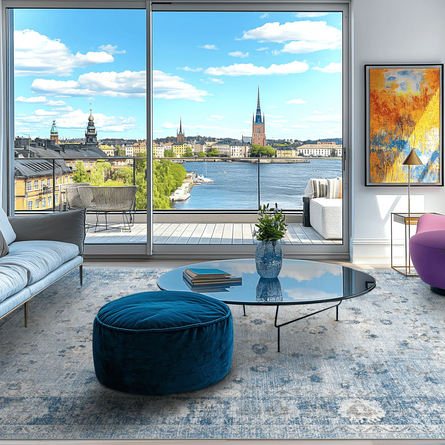 Wilton rug - Gombalia (light blue)