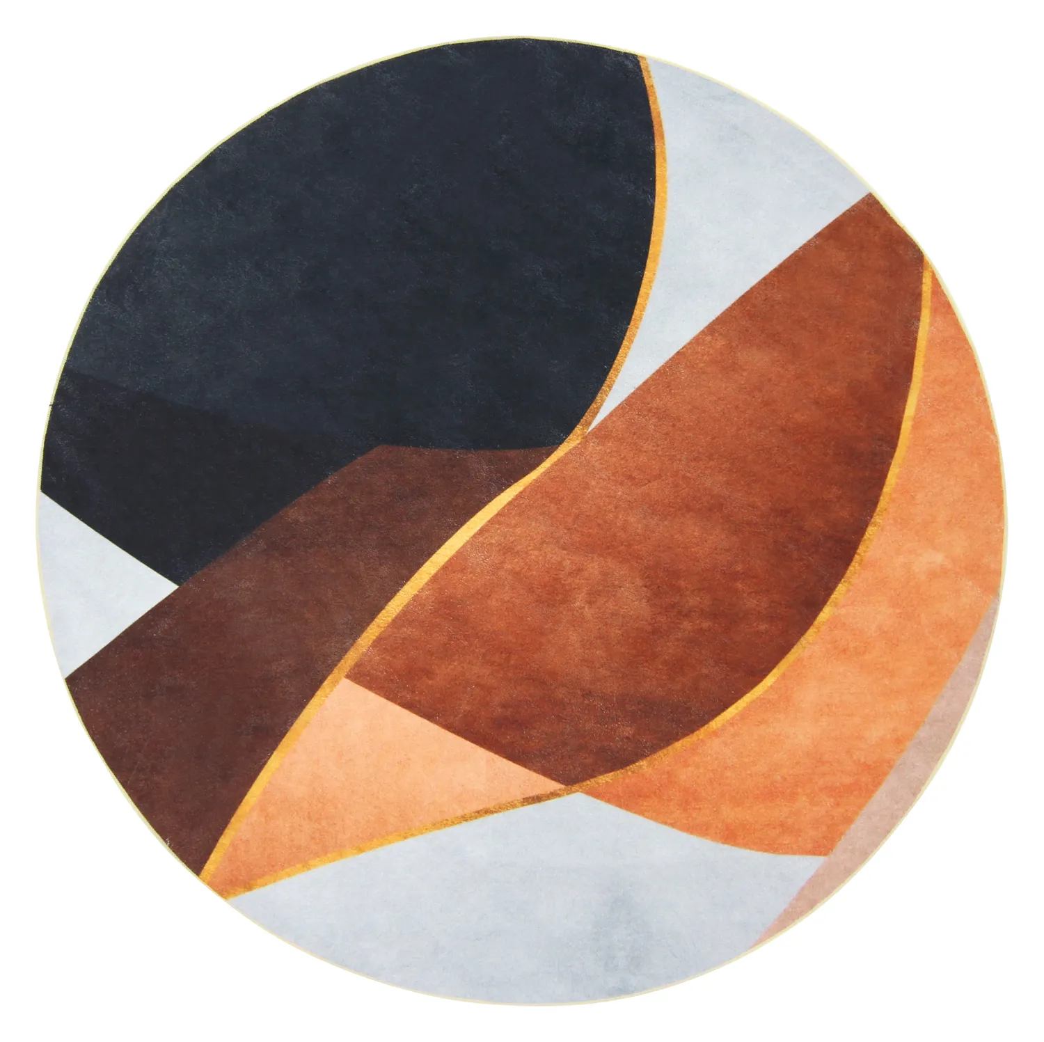 Round rug - Hazel (orange/multi)