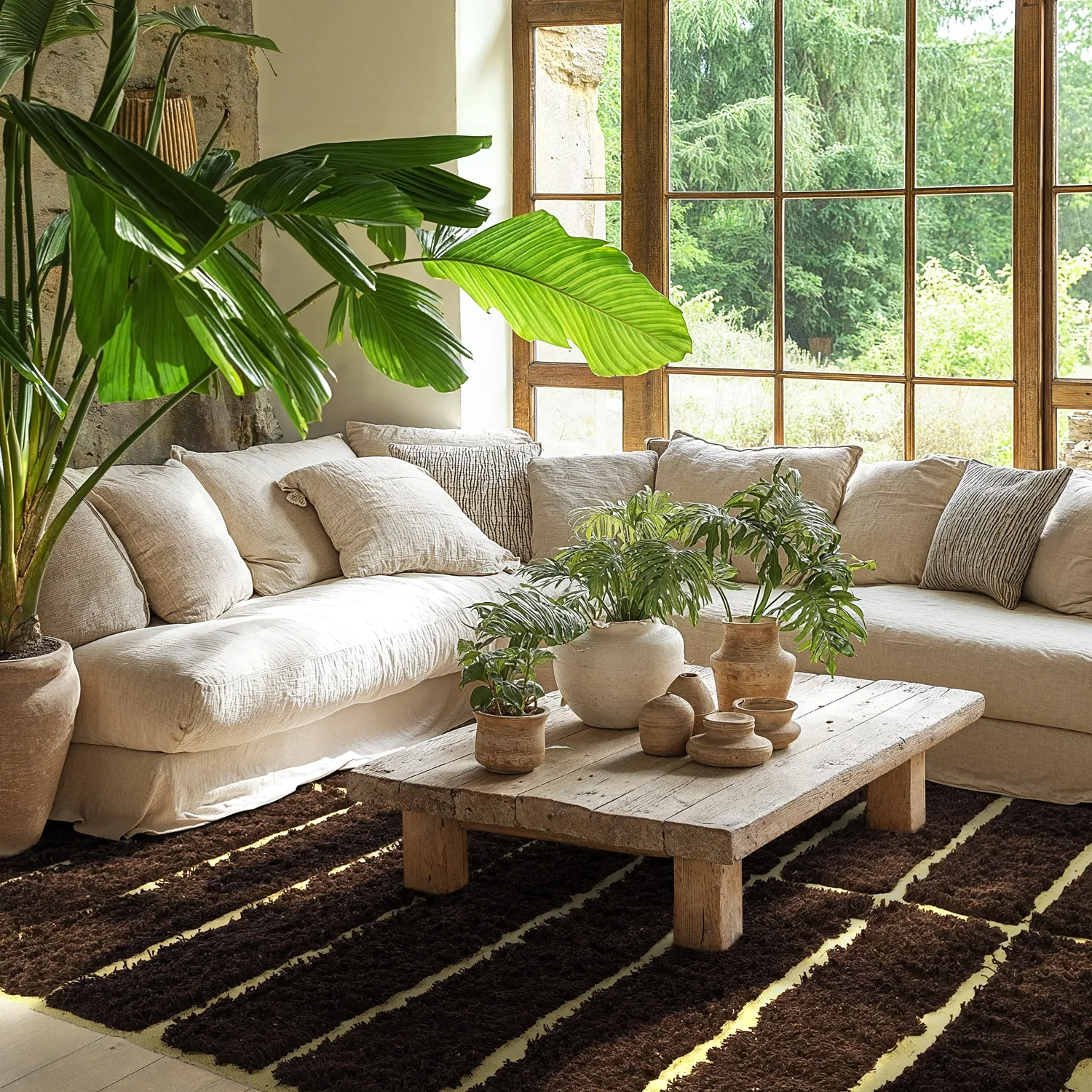 Shaggy rugs - Ikara Natural Cotton Shaggy (brown)