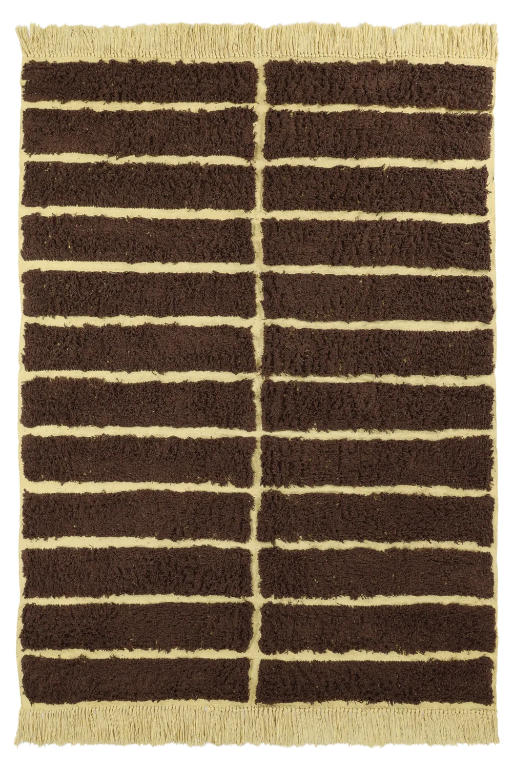 Shaggy rugs - Ikara Natural Cotton Shaggy (brown)