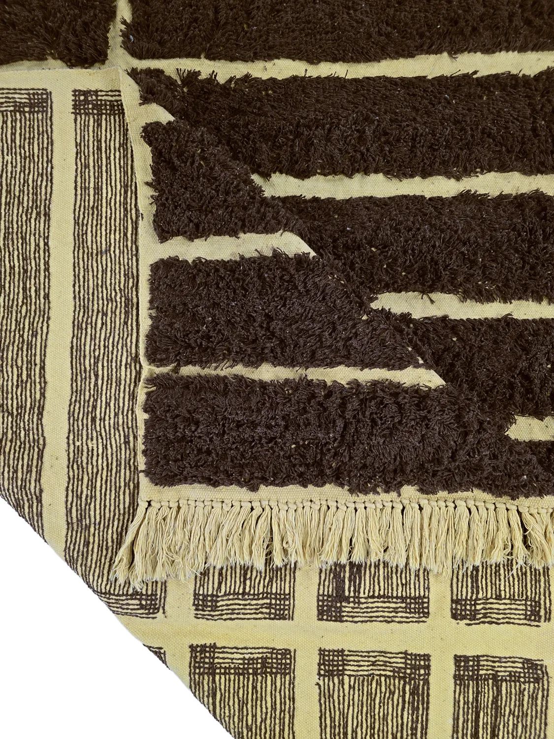 Shaggy rugs - Ikara Natural Cotton Shaggy (brown)