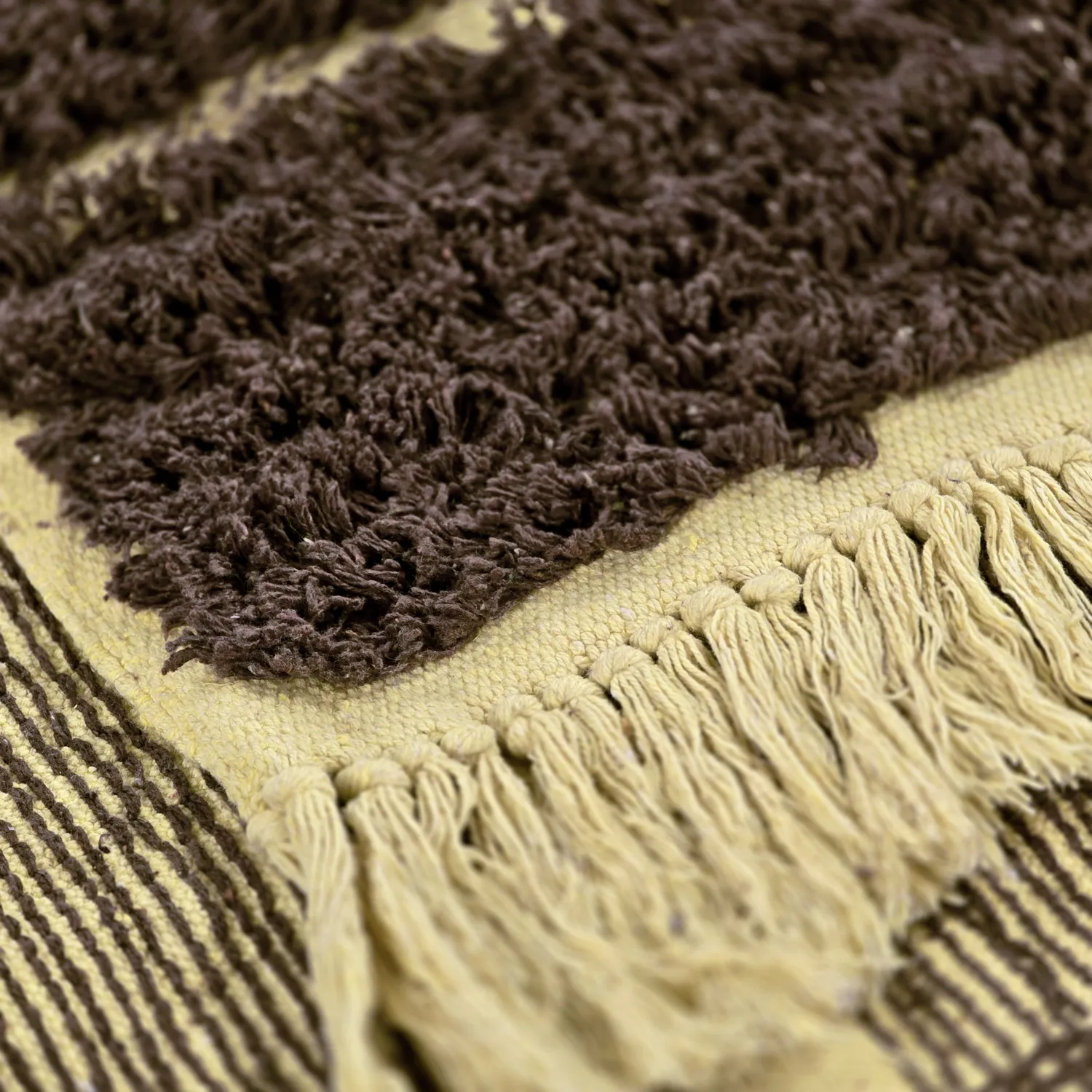 Shaggy rugs - Ikara Natural Cotton Shaggy (brown)