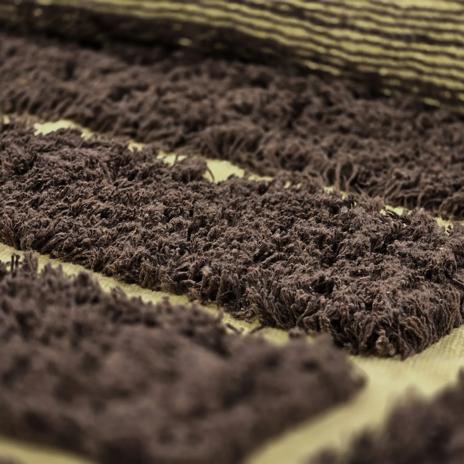Round rug - Ikara Natural Cotton Shaggy (brown)