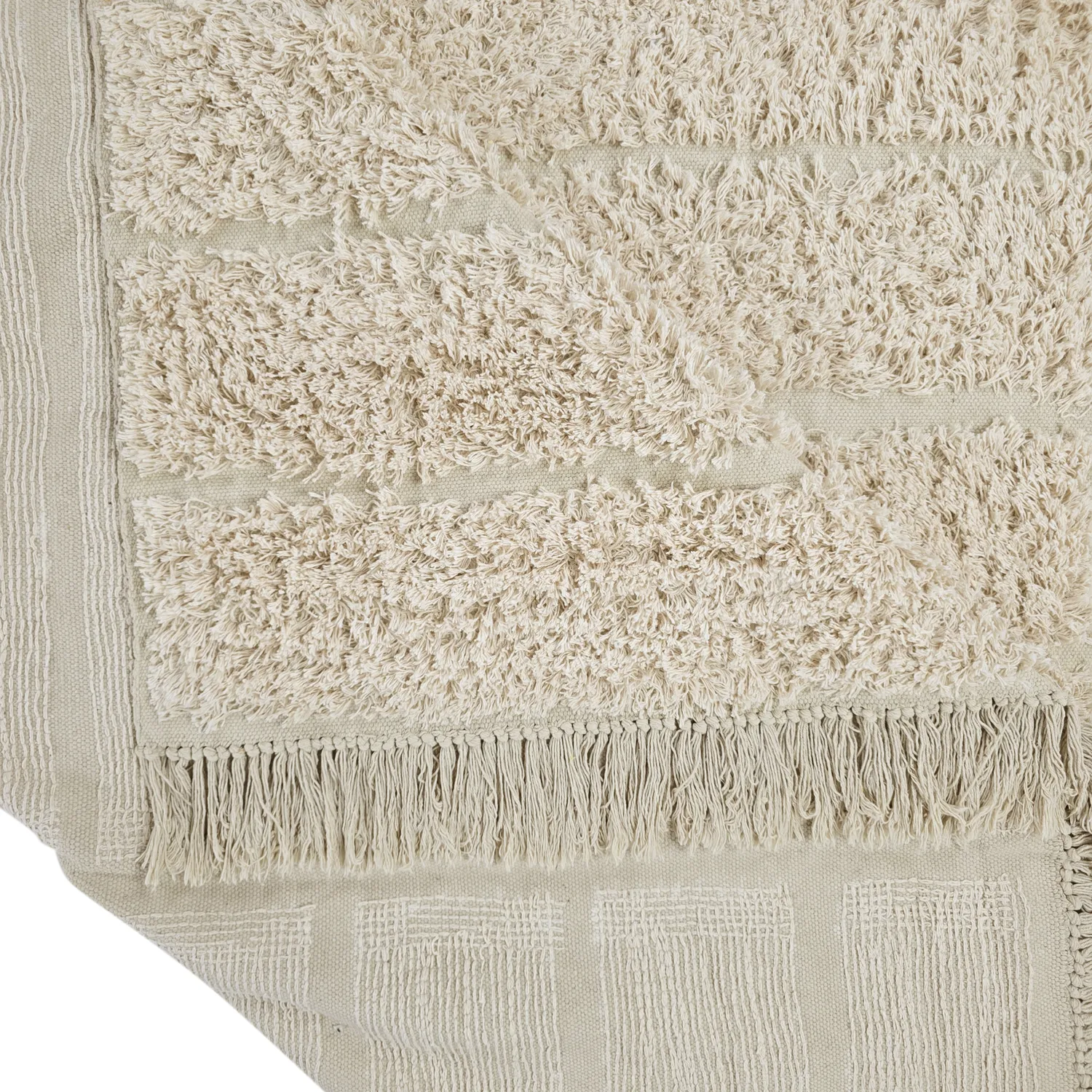 Shaggy rugs - Ikara Natural Cotton Shaggy (cream)