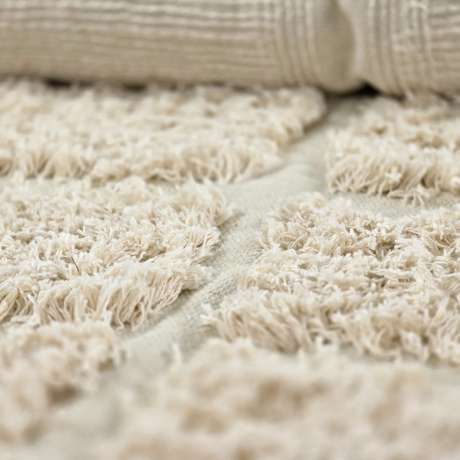 Shaggy rugs - Ikara Natural Cotton Shaggy (cream)