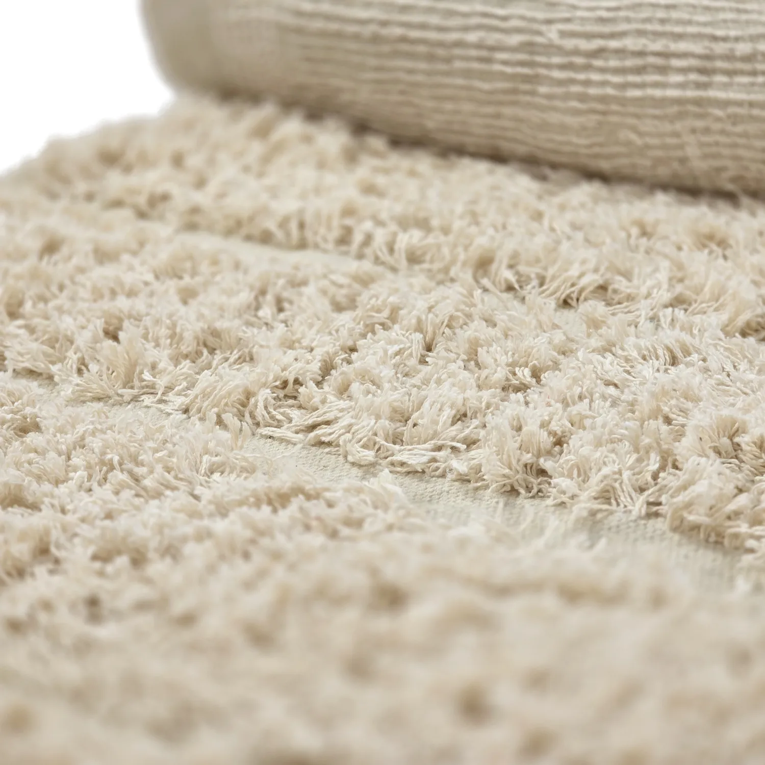 Shaggy rugs - Ikara Natural Cotton Shaggy (cream)