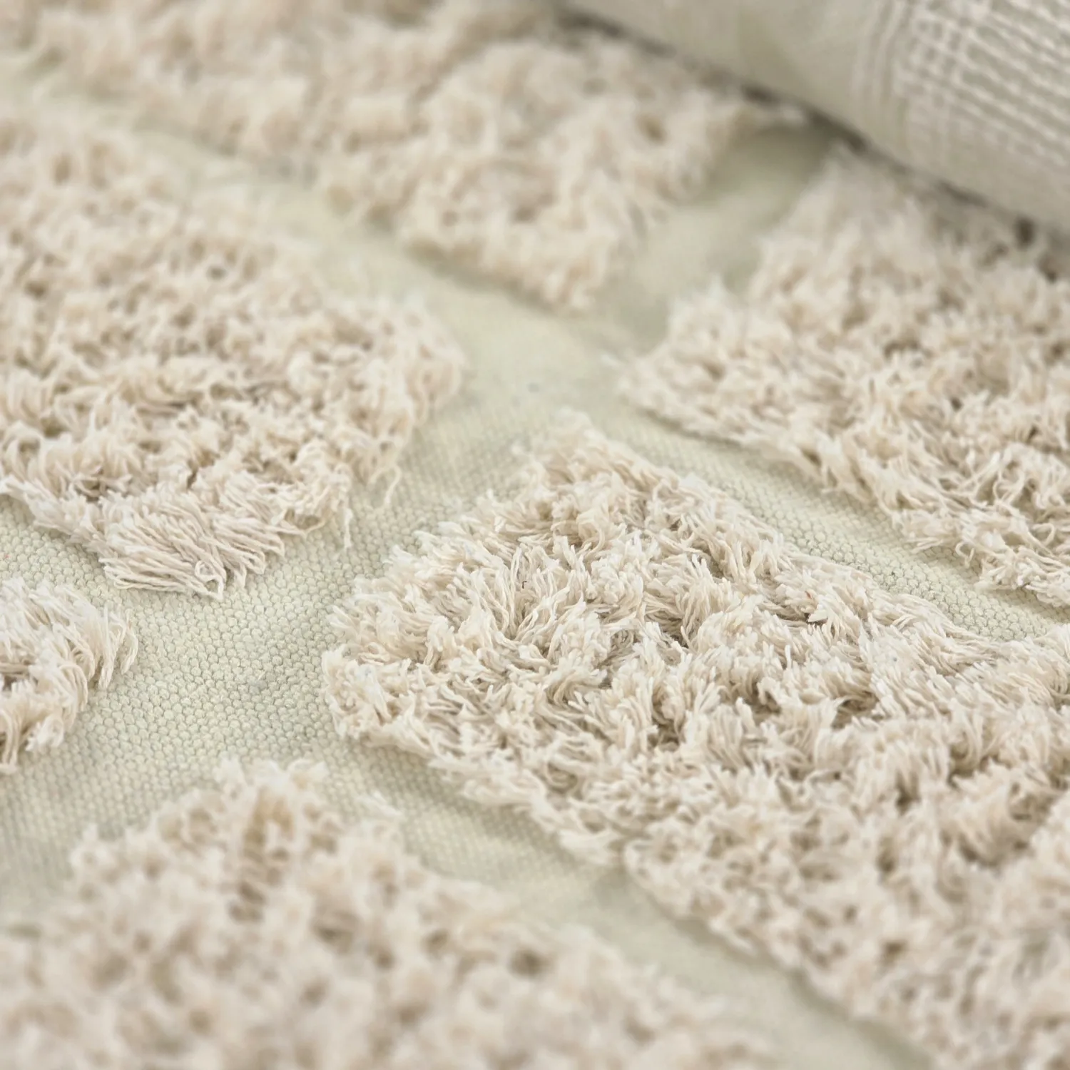 Round rug - Ikara Natural Cotton Shaggy (cream)