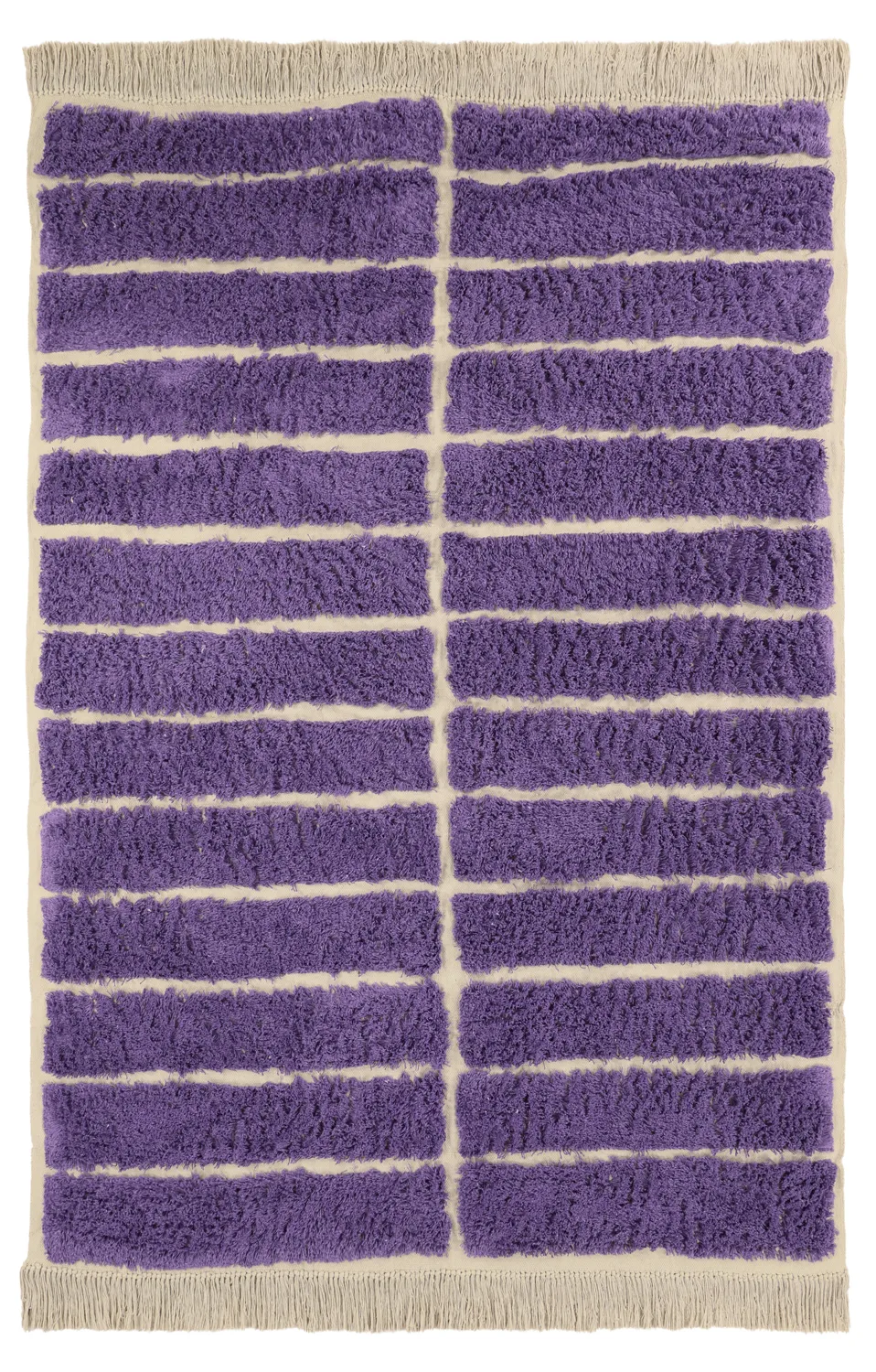 Shaggy rugs - Ikara Natural Cotton Shaggy (purple)